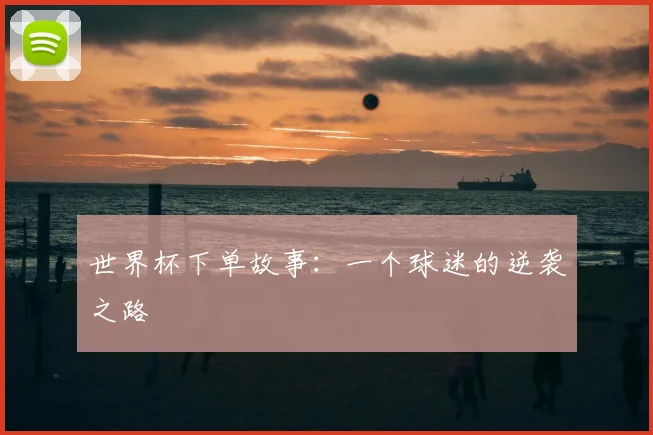 世界杯下单故事:一个球迷的逆袭之路